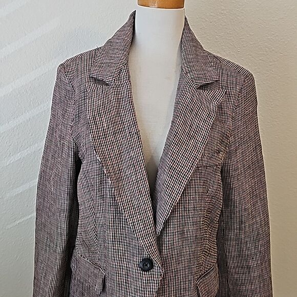 FREE PEOPLE PLAID BLAZER SMALL - Picture 2 of 12